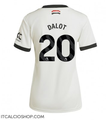 Manchester United Diogo Dalot #20 Terza Maglia Femmina 2024-25 Manica Corta